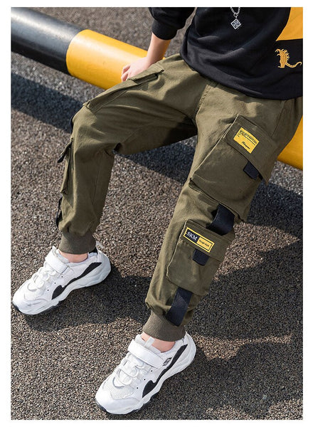 Solid Boys  Cargo Pants