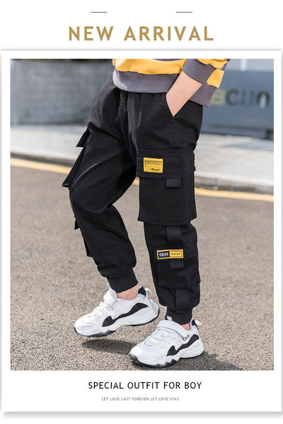 Solid Boys  Cargo Pants